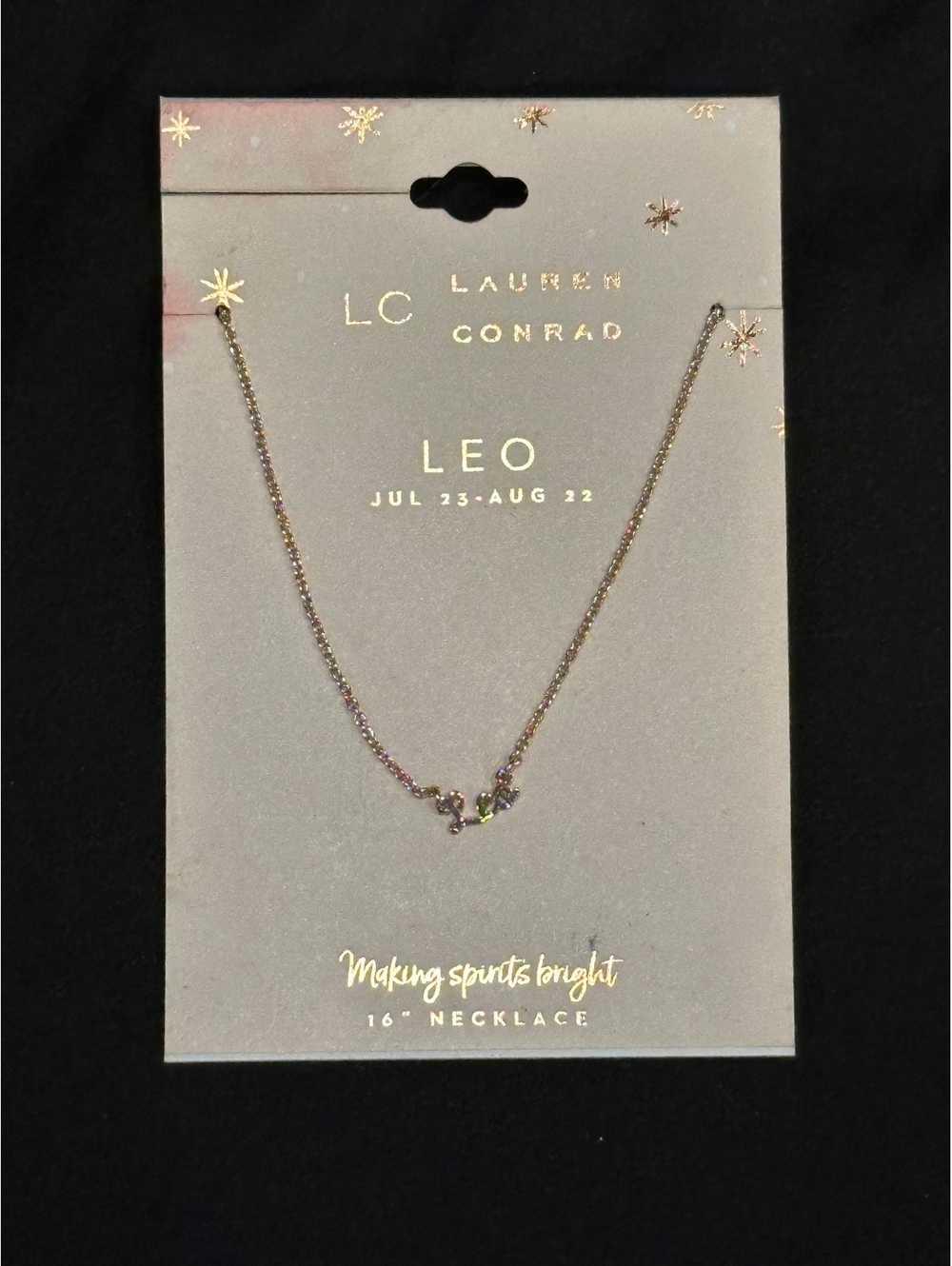 Lauren Conrad Leo Zodiac Necklace 16"